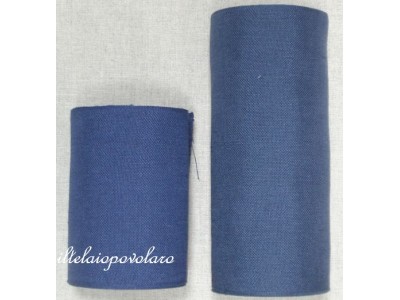 Bordo in lino - blu - cm. 12