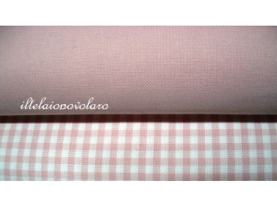 Tessitura Graziano-etamina 9 fili rosa cipria- unito alto cm.180