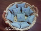 pretagliato lino azzurro 11 fili - F.lli Graziano per cuscinetti profuma-bincheria