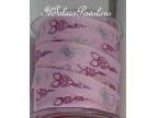 forbici  lurex fucsia su fondo rosa H. 16 mm