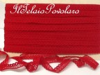 pizzo - lana acrilica e polyamide - rosso cm. 1,7