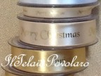 Merry Crystamas fondo avorio scritta oro - h.  10mm.