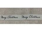 1 Nastro con scritta stampata Merry CHristmas - nero - in corsivo