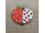 1 Acufactum cuore-mela fondo rosso-pois e azzurro-cuoricini