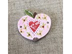 1 Acufactum cuore-mela fondo rosa + cuore