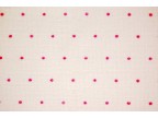 BORDO lino avorio POIS rosa H 20 cm.