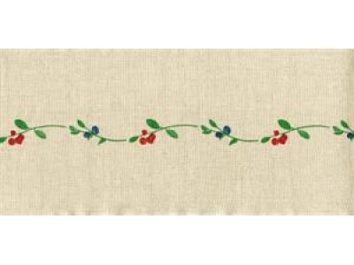 BORDO lino greggio - BACCHE  h. cm. 20