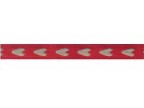 CUORI (ricamati) ROSSO/GREGGIO 11mm.