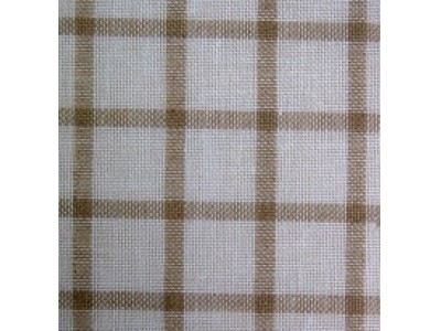Bordo lino - QUADRI - greggio su avorio H. cm. 20