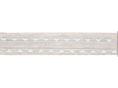NASTRO ORGANZA CON CUORI AZZURRO