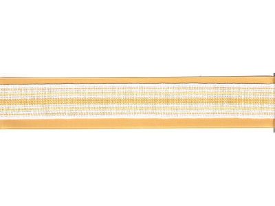 NASTRO lino A RIGHE AVORIO GIALLINO 3 CM