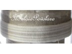 NASTRO lino A RIGHE AVORIO-GREZZO 3 CM
