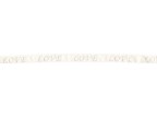 NASTRO LOVE (stampato) BASE ECRU' cm 1,6