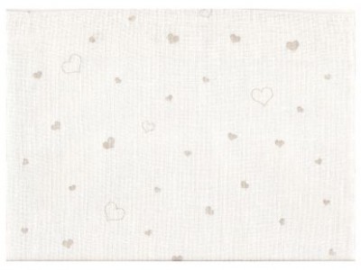 BORDO lino avorio CUORICINI Grezzi H. CM. 30