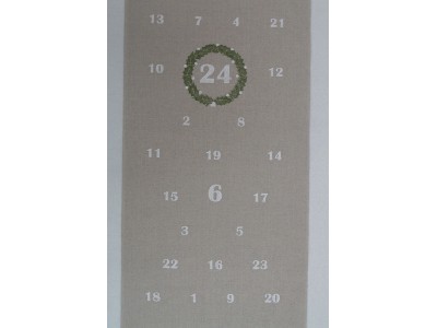 Modulo  CALENDARIO AVVENTO bianco cm. 6o-65x34 ca