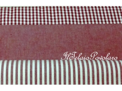 Melange (Adige) cotone alto  180 Rosso/ BORDO'