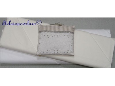 x boutis  o lenzuolini -  puro cotone beige - morbido