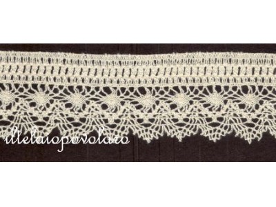 pizzo in cotone ecrù cm. 7