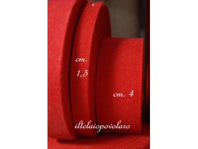 bordo lino - rosso vivo  cm. 4 circa