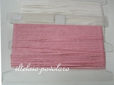 cordoncino in lino - rosa - 3 mm. circa