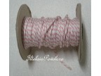 cordoncino bicolore - bianco e rosa da 2 mm. circa