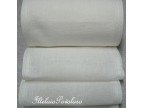 bordo in lino con grechina laterale - avorio h. cm. 20