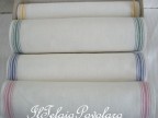 bordo bianco con righe laterali rosa -  h. cm. 34