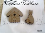 Miaou Miaou - casetta e gattino- beige scuro