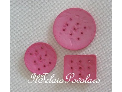 Bottone da 4,5 cm -  rosa intenso