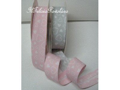 sbieco effetto piquet cm. 3 curicini bianchi su rosa