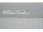 Cotonia Country cotone grigio medio e bianco  - riga da 3mm-