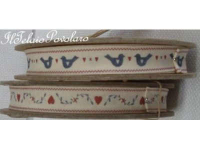 cuoricini rossi e ramage blu avio