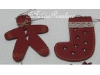 calzina - rosso cupo con pizzetto in cotone
