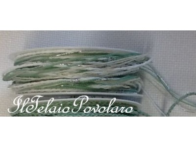 cordoncino multifili -  bianco+verde+avorio+argento