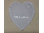 Applicazione aida a cuore bianco