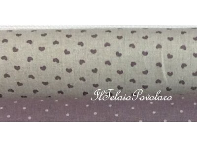 1b Linea shabby misto lino cuoricino viola polveroso