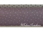 1b Linea shabby misto lino fondo viola polvere pois  avorio