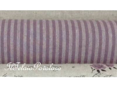 1b Linea shabby misto lino -  riga viola polveroso e lino naturale