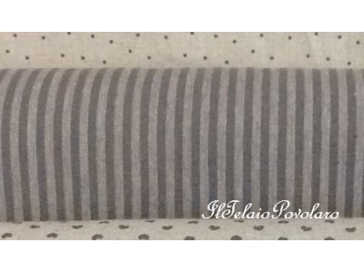 1f Linea shabby misto lino - riga grigia e lino naturale