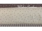 1f Linea shabby misto lino fondo naturale melange - pois grigio scuro