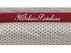 1c Linea shabby misto lino cuoricino rosso scuro