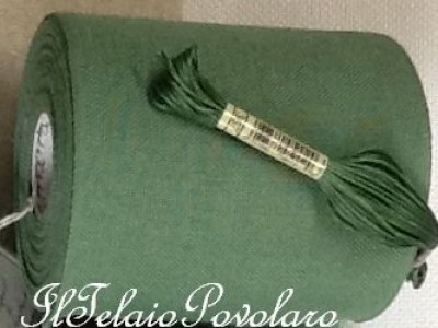 Bordo in lino - verde 367 - cm. 12