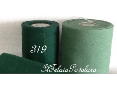Bordo in lino - verde 319 - cm. 12