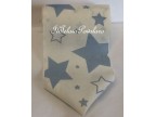 BORDO - stelle stampate in azzurro su base avorio H.20 cm