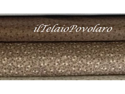 Coll. Lecien  piccoli fiorellini marrone scuro e avorio