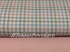 Tessitura Graziano-etamina 9 fili - multicolor pastello quadrettato - h. 180 cm.