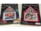 Christmas Cottege cat con cornice