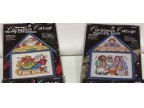 Christmas Cottege Sledding Santa con cornice