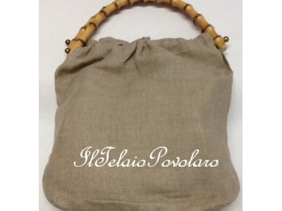 borsa - mini bag -  lino naturale