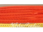 Gallone con piccoli pon pon  - arancio